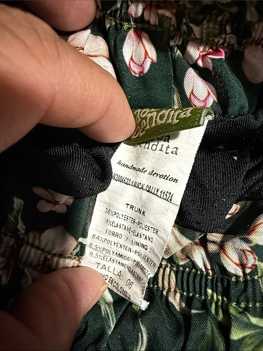 Agua Bendita Green Gradient Floral Swim trunks